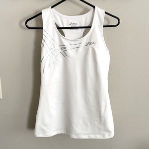 White ASICS athletic tank top!
